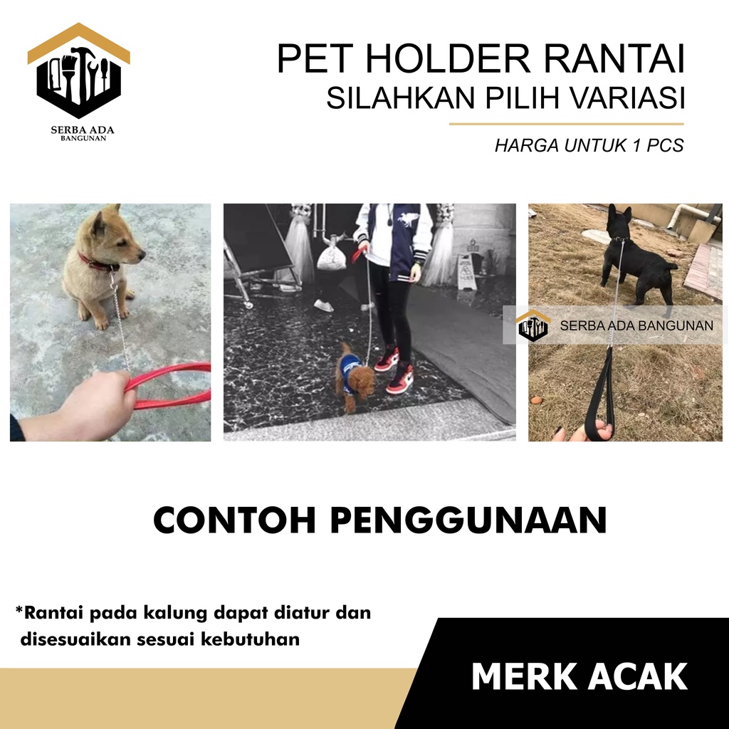 RANTAI HEWAN BINATANG PELIHARAAN ANJING KUCING KELINCI TERNAK KALUNG PENGAMAN KALEP TERMURAH