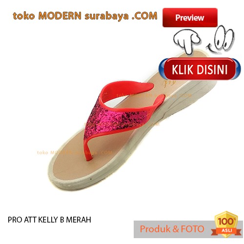 PRO ATT KELLY B MERAH sendal wanita jepit karet casual flip flop