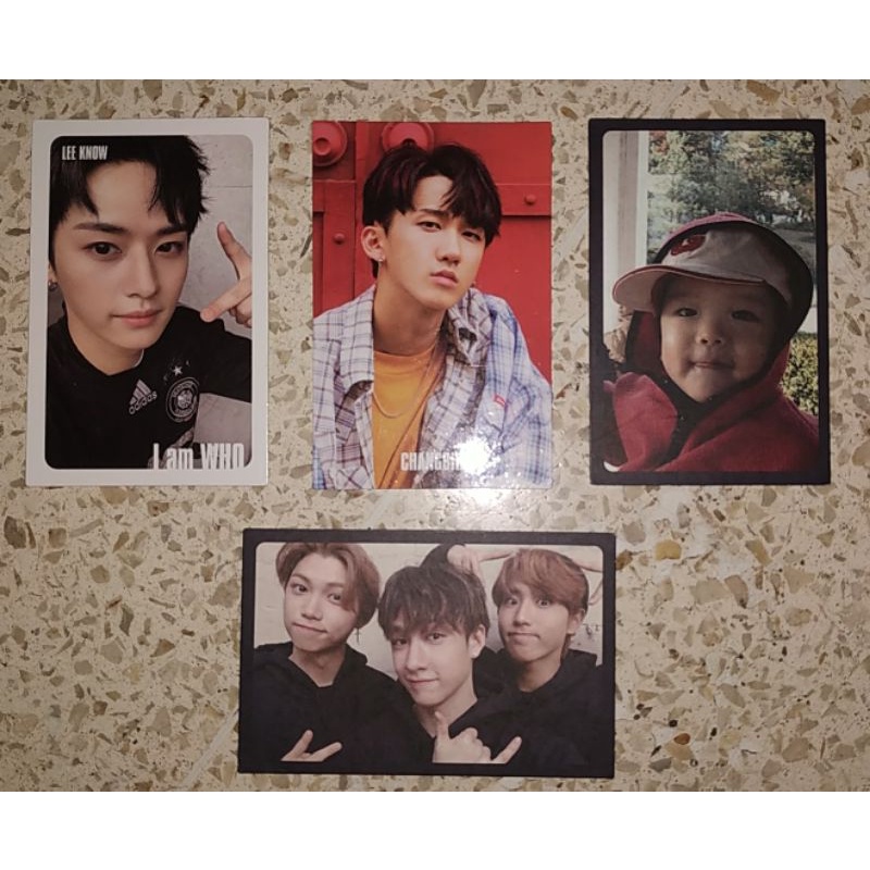 stray kids I am who, I am not photocard (lee know, changbin, seungmin, chan, han, felix)