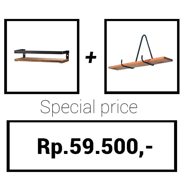 COMBO rak dinding gantung make up buku simple minimalis