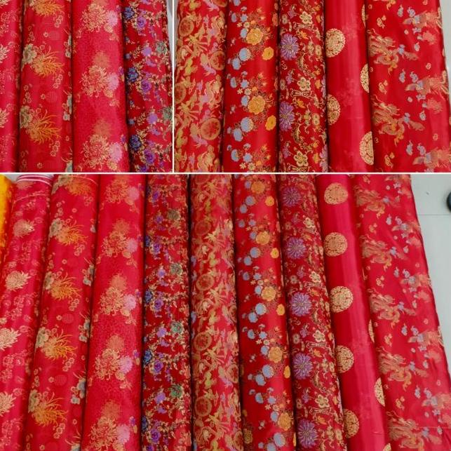 ➭ Kain Cheongsam Chongsam Cina Motif Naga Bunga Koin ❅