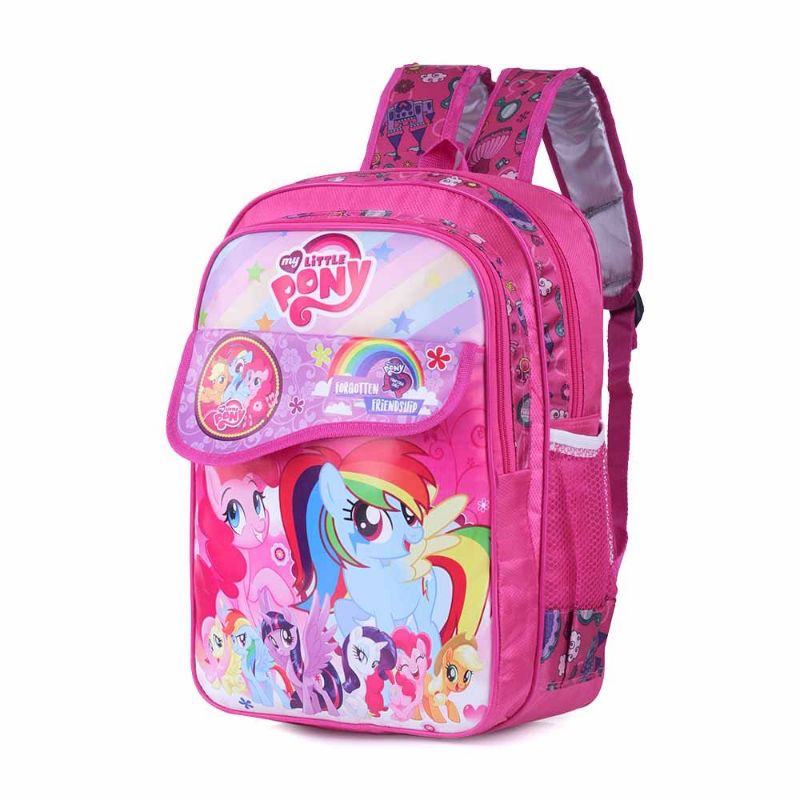 Tas Anak Perempuan | Tas Anak Sekolah PAUD TK SD Cantik Karakter Kartun Little Pony Pink | Tas Ransel Anak | Tas Backpack Anak Cewek | Tas Anak Lucu