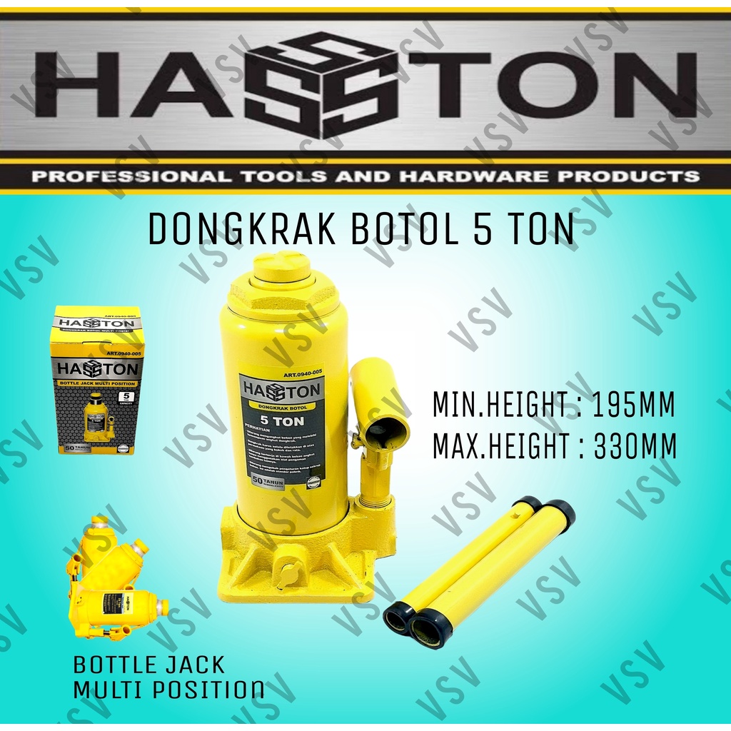 HASSTON Dongkrak Botol 5 Ton 0940-005