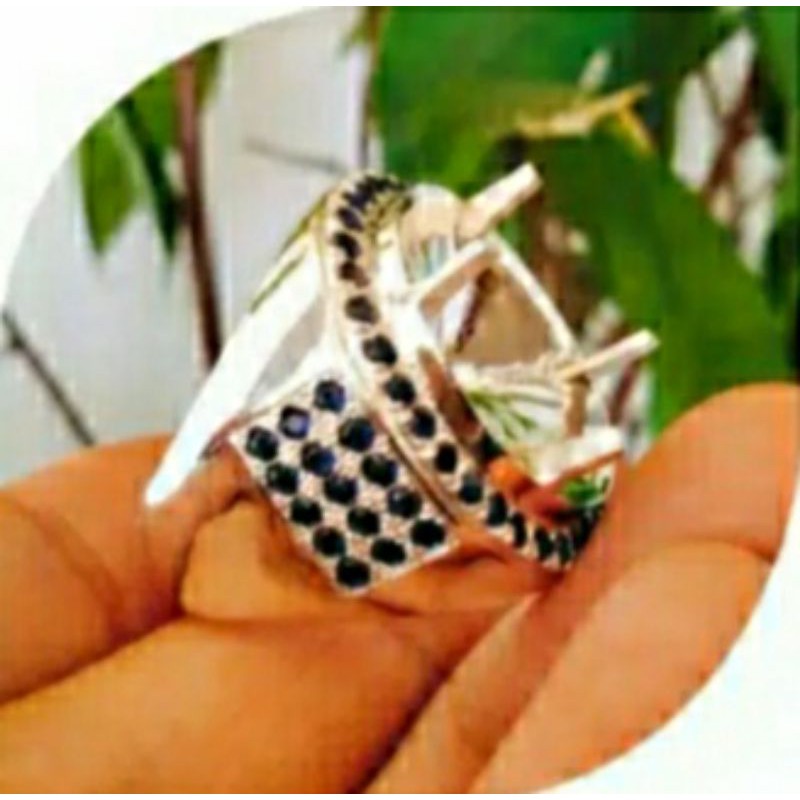 CINCIN EMBAN PERAK ASLI HANDMADE SIRCON