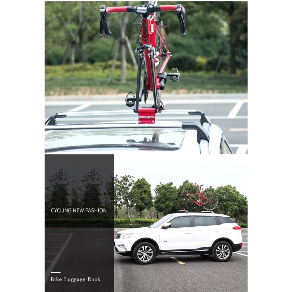 Rak single Sepeda di mobil ROCKBROS XL1001 Car Roof Top Bike Carrier