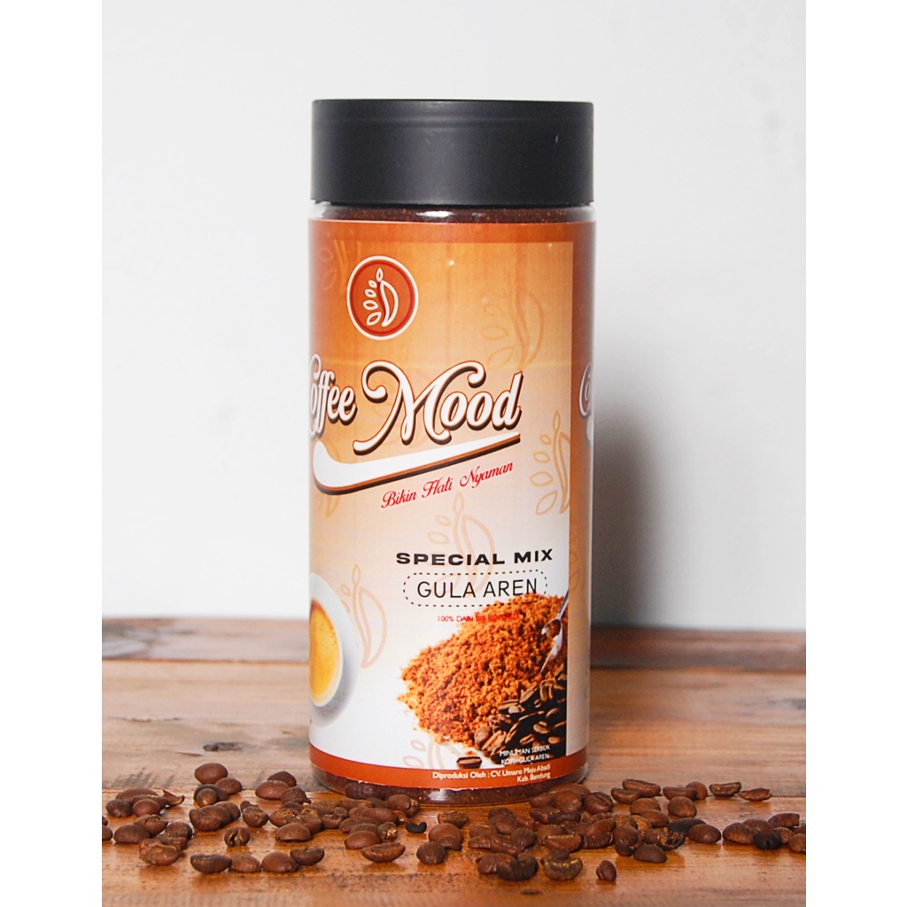 

Kopi Bubuk Robusta Plus Gula Aren Coffee Mood 500Gram
