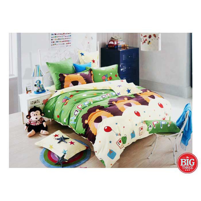 MAJESTY Bedcover + Sprei 180x200 Katun Taiwan motif TIGER LOVER - BC King Size 180 anak cowok lucu