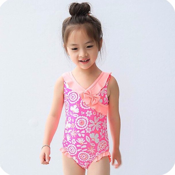 BAJU RENANG PEREMPUAN TERLUCU WARNA PINK | SWIMSUIT RIBBON - PINK