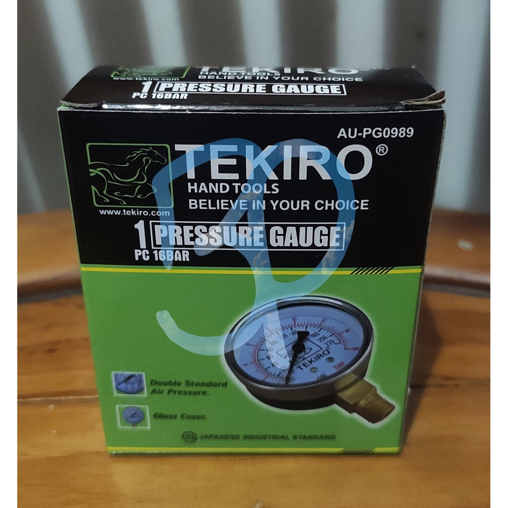 TEKIRO PRESSURE GAUGE / PENGUKUR TEKANAN ANGIN 2,5" 16 BAR