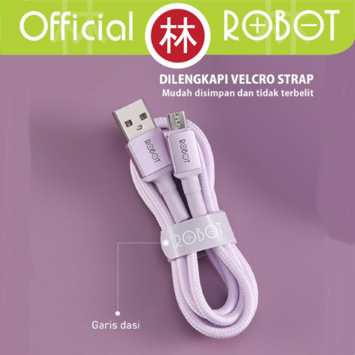 Robot RSM100 Data Cable Micro USB Fast Charge 2.4A