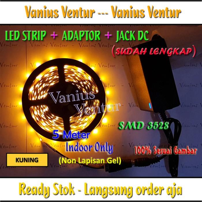Lampu LED Strip - Paket Adaptor - Warna KUNING