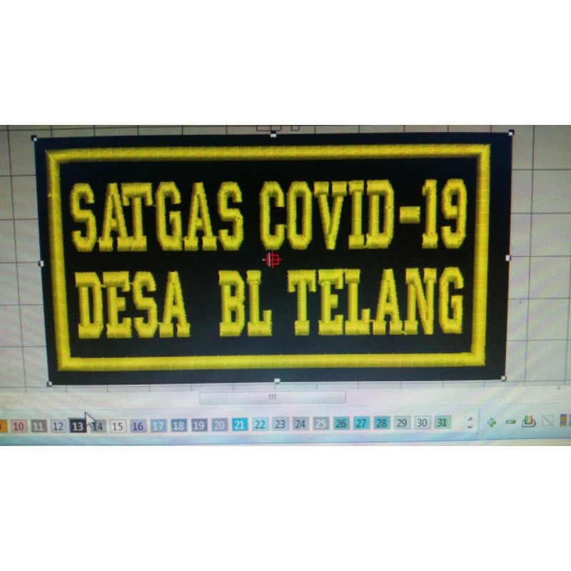 

label satgas covid desa telang plus perekat