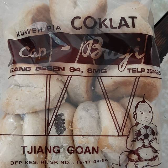 

Pia Cap Bayi (Tjiang Goan) Semarang rasa coklat Non halal