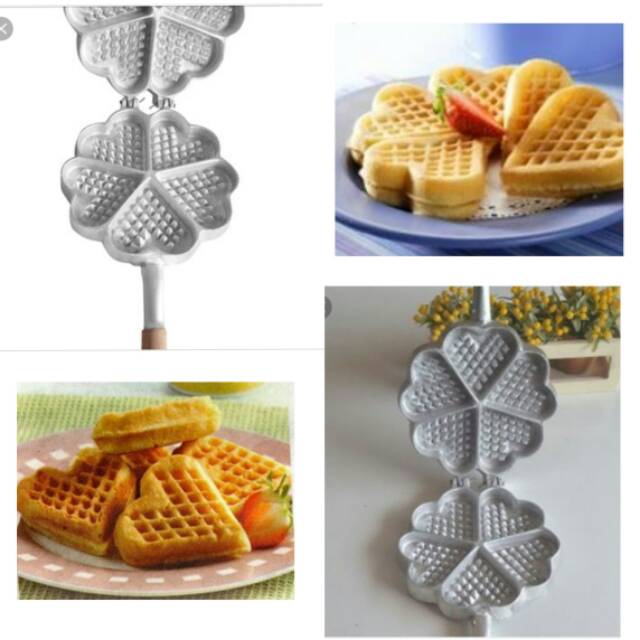 Cetakan Wafel Bapel Hati Love