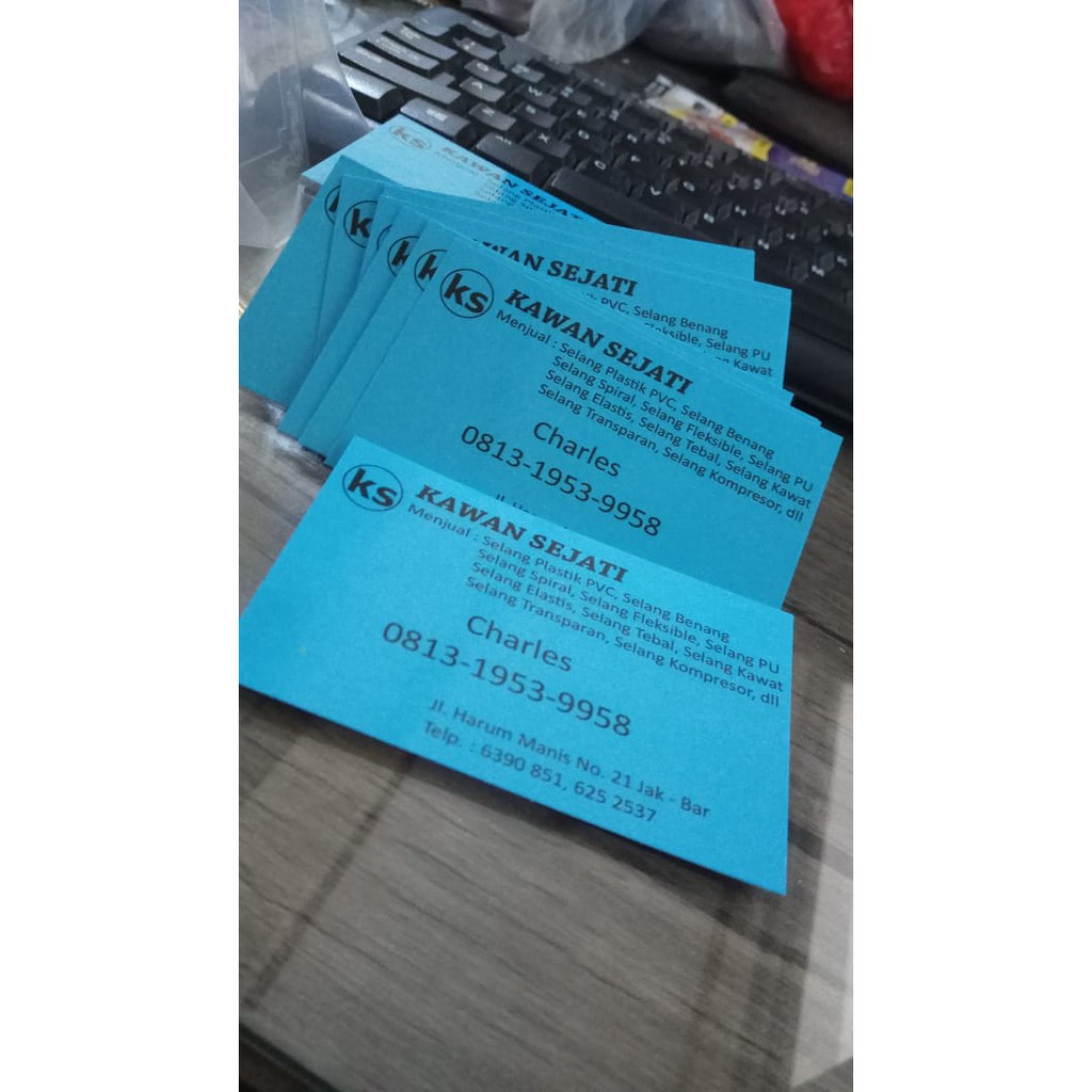 

Kartu nama 1 sisi laminasi glossy