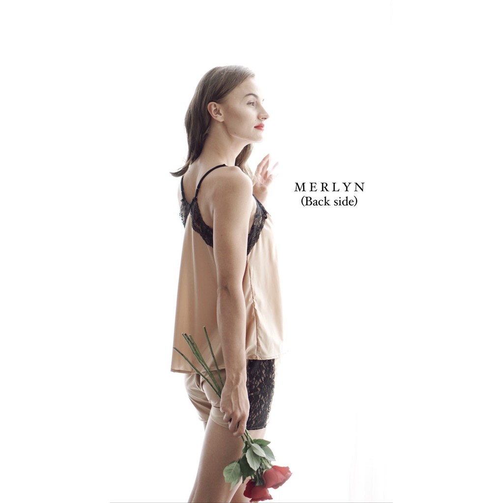 MERLYN S-6XL tanktop &amp; celana pendek tidur  - WAINODSHOP