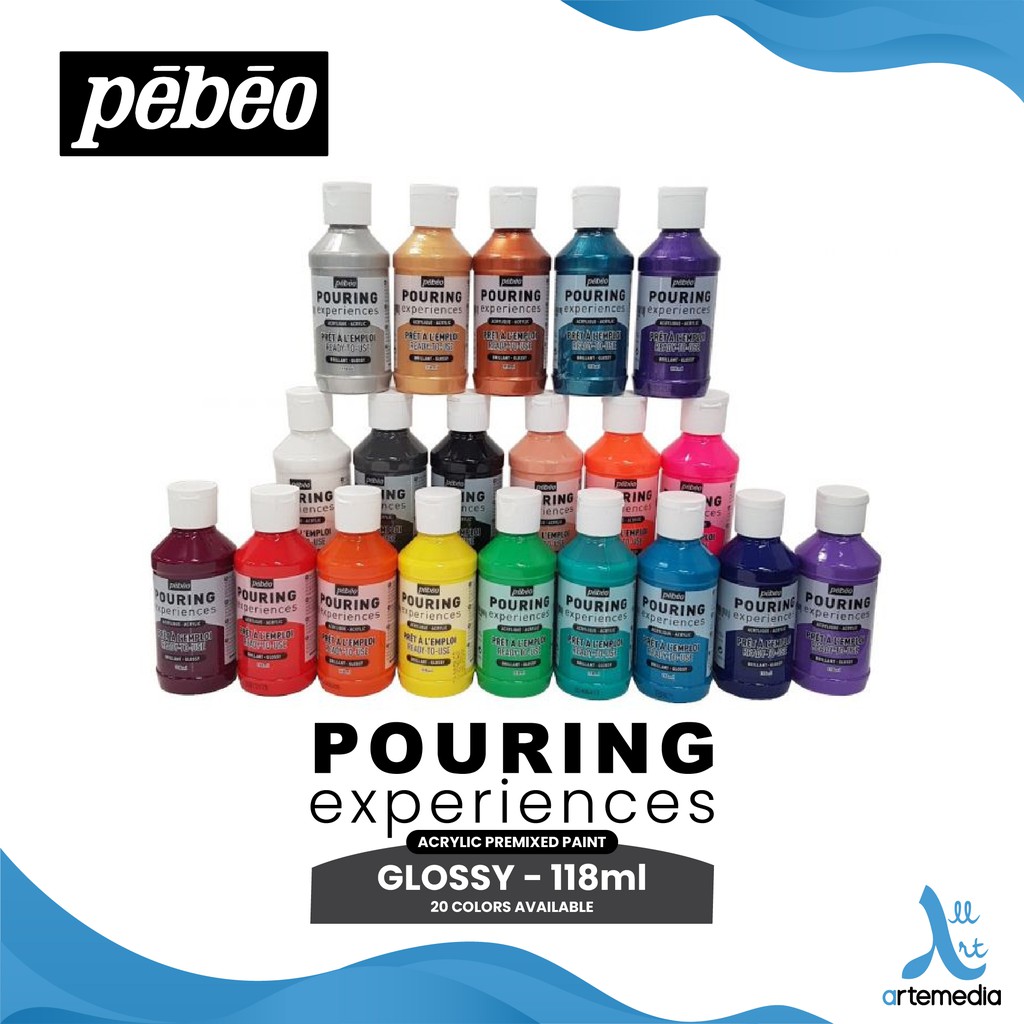

Pebeo Pouring Experiences 118ml Acrylic Pre Mixed Paint