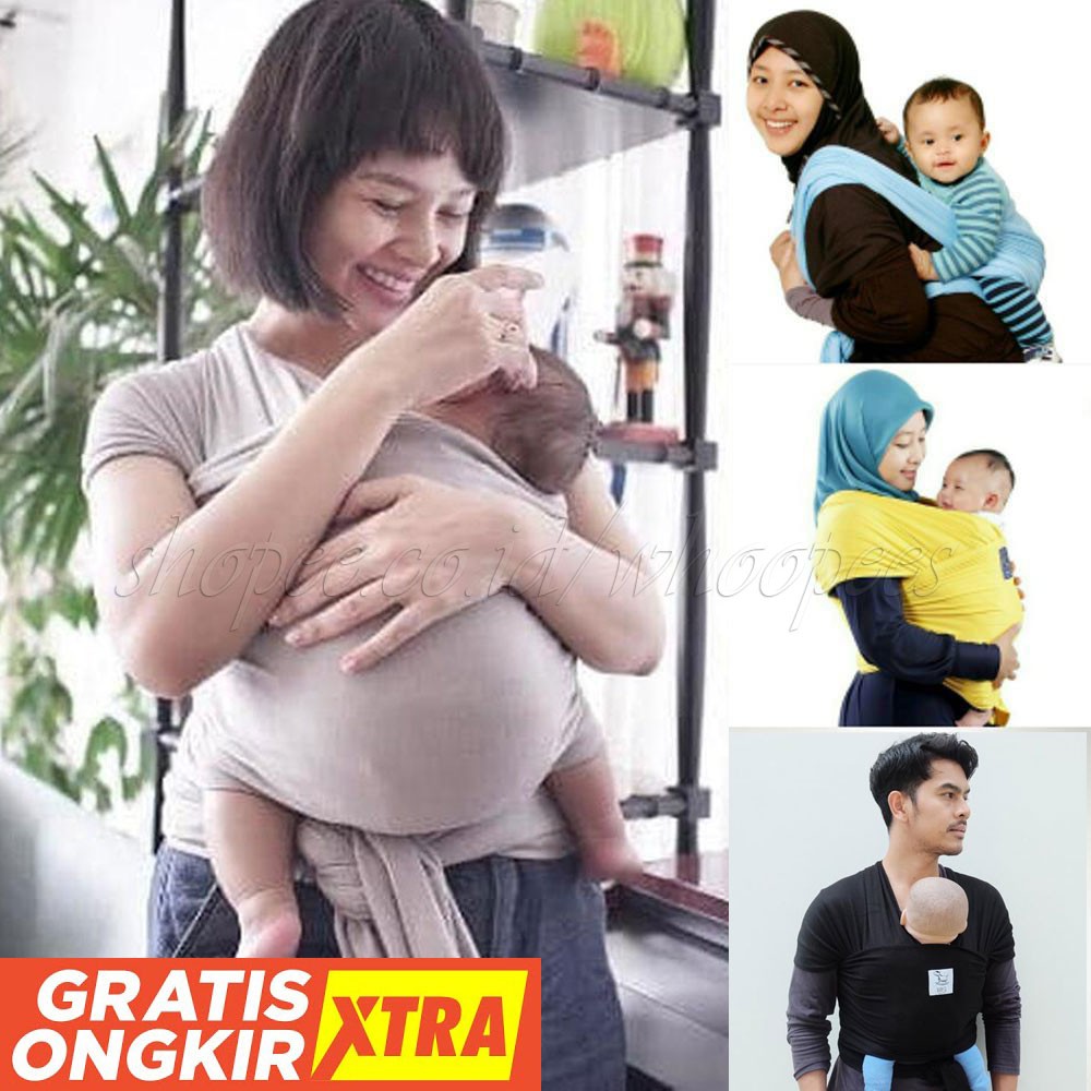 HANAROO BABY WRAP POLOS GENDONGAN BAYI NYAMAN ANTI PEGAL BABY CARRIER MURAH KADO LAHIRAN BABY GIFT