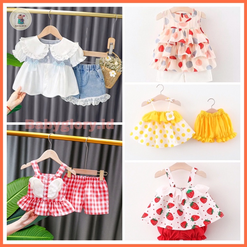 Babyglory.id✨ 1SET (ATASAN BAWAHAN) PREMIUM ANAK PEREMPUAN / CEWEK / Setelan Anak Perempuan