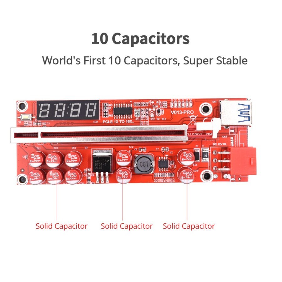 PCIe Express Riser Card USB 3.0 1x to 16x