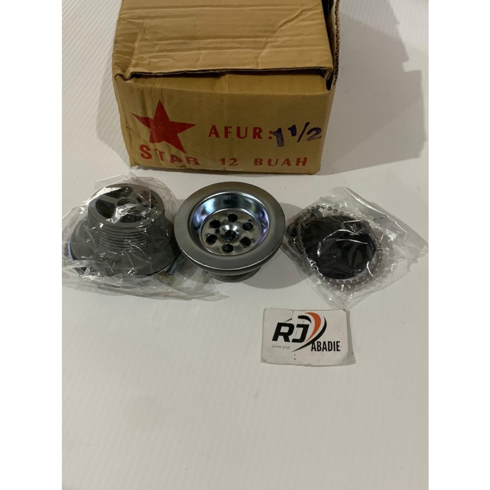 [12PCS] Avur / Afur Pembuangan Air Stainless Star 1 1/2 Inch