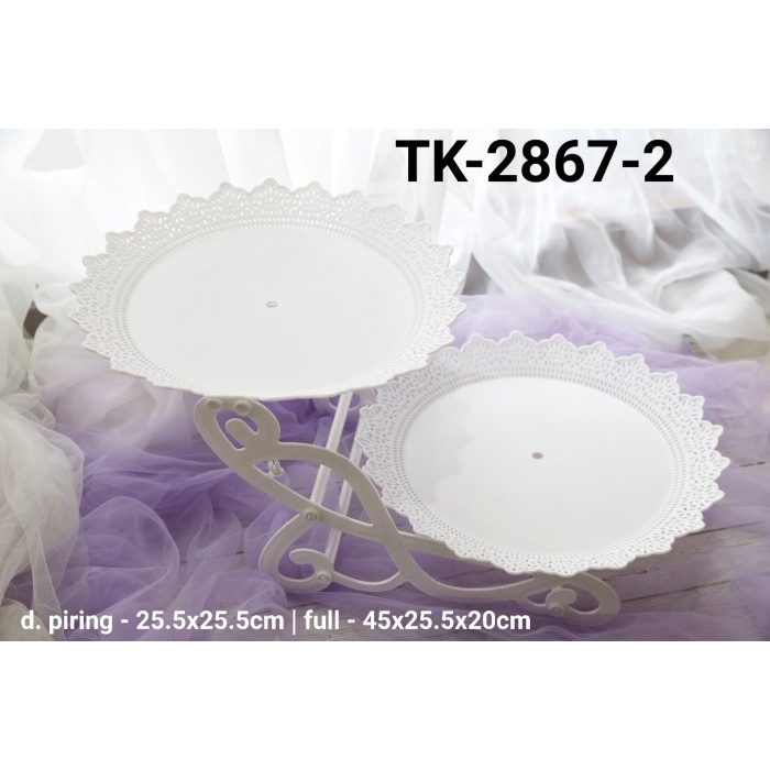 

KUE-PENGHIAS-ALAT- TK-2867-2 CAKE STAND CUPCAKE STAND DEKORASI DESSERT TABLE PLASTIK -ALAT-PENGHIAS-