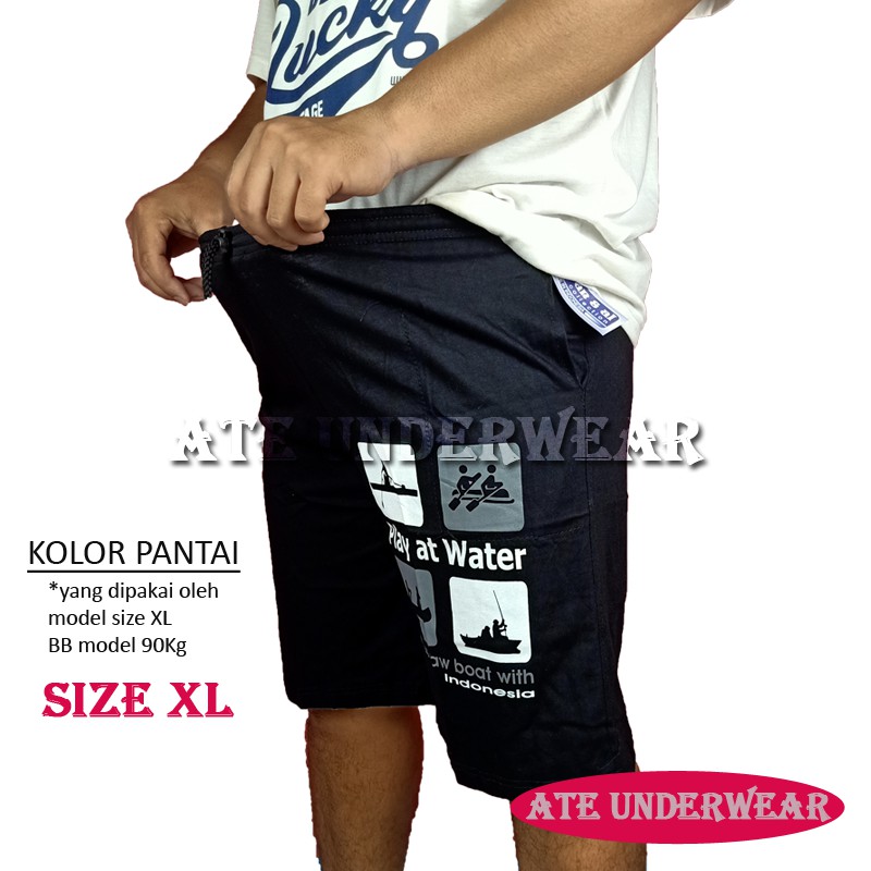 AT80-Kolor pantai cowo XXL XL/celana pendek pria buat harian