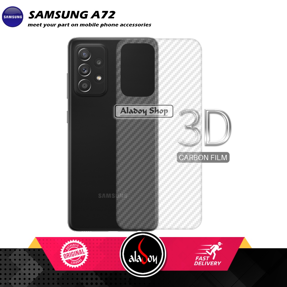 Case Samsung A72 Armor Fusion Transparent Casing Free Skin Carbon 3D