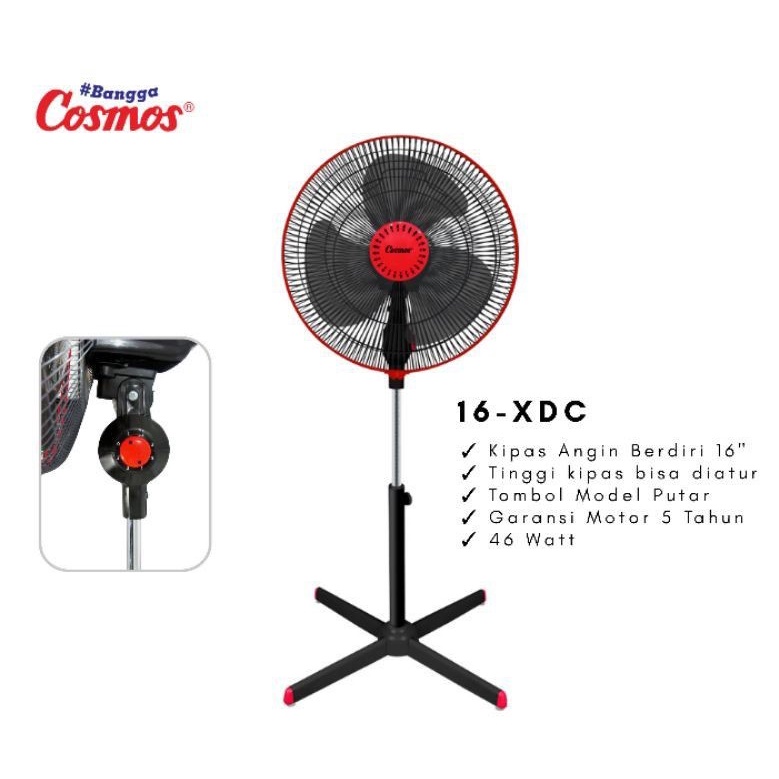 Cosmos Stand Fan 16 16XDC/ Kipas Angin/ Kipas Angin Berdiri