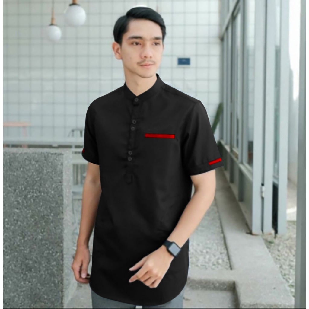 TOTOTAshop.Baju KOKO LEO TS,Bahan cotton premium.Lengan pendek ada kantong kiri kanan