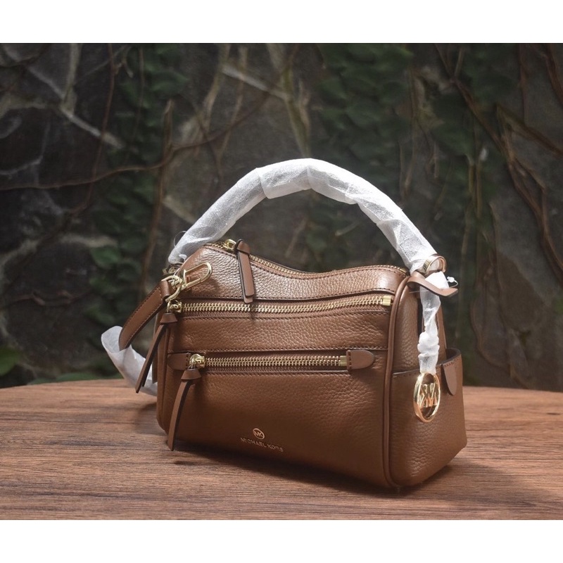 MK LORIMER LUGGAGE SMALL ZIP SATCHEL LEATHER