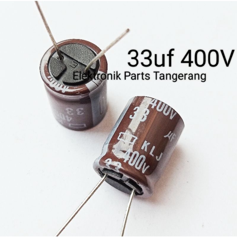(1 Buah) KAPASITOR ELCO 33UF 400V CAPACITOR ELCO 33UF 400V KAPASITOR ELCO 400V 33UF ELCO 33UF 400V C