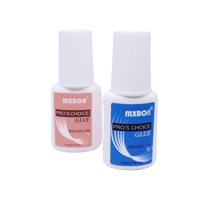 Mxbon Pro's Choice False Nail Art Glue Lem Kuku Palsu Awet Kuat Original Pink Biru