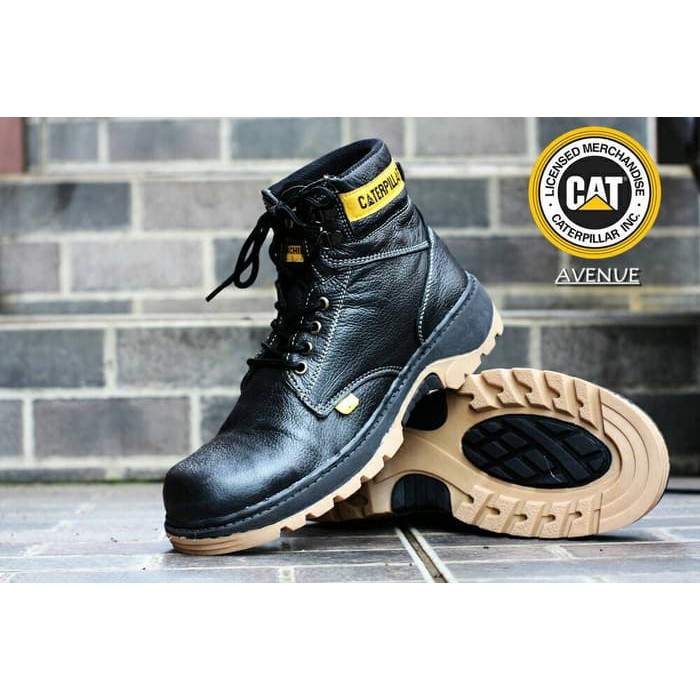 sepatu pria caterpillar kulit sapi asli
