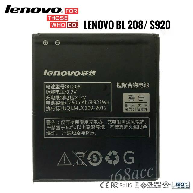 Baterai Batre LENOVO BL208 S920 Battery lenovo BL 208 S920 Original OEM