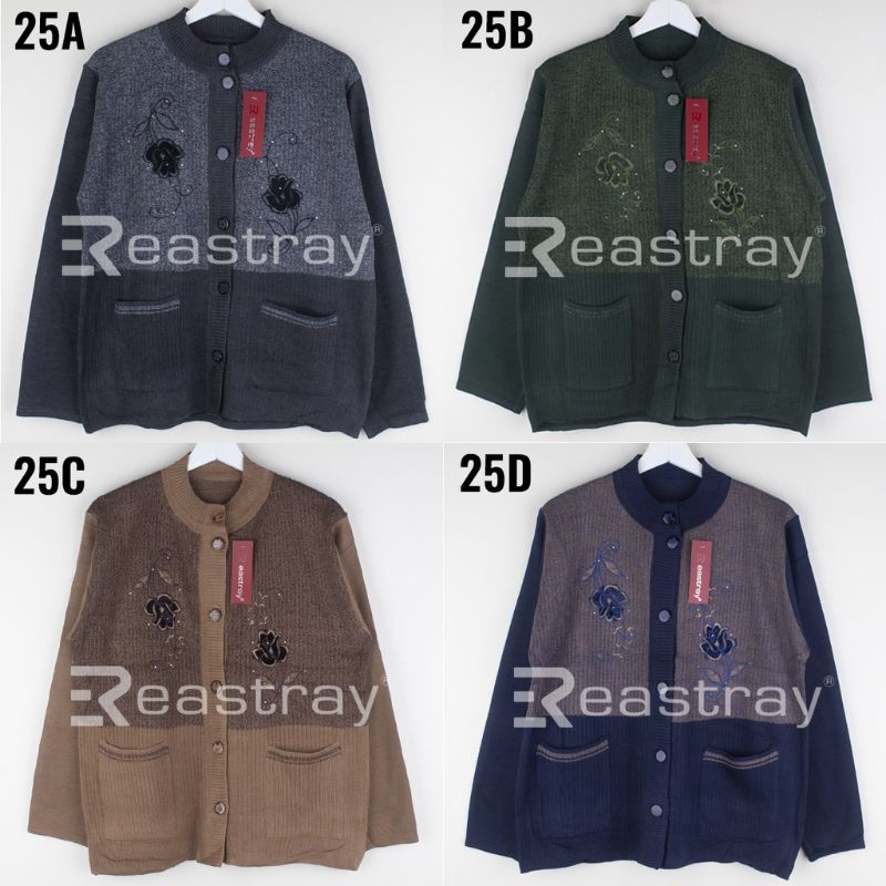 Jaket rajut emak nenek manset rajut ibu jaket rajut ibu sweater ibu