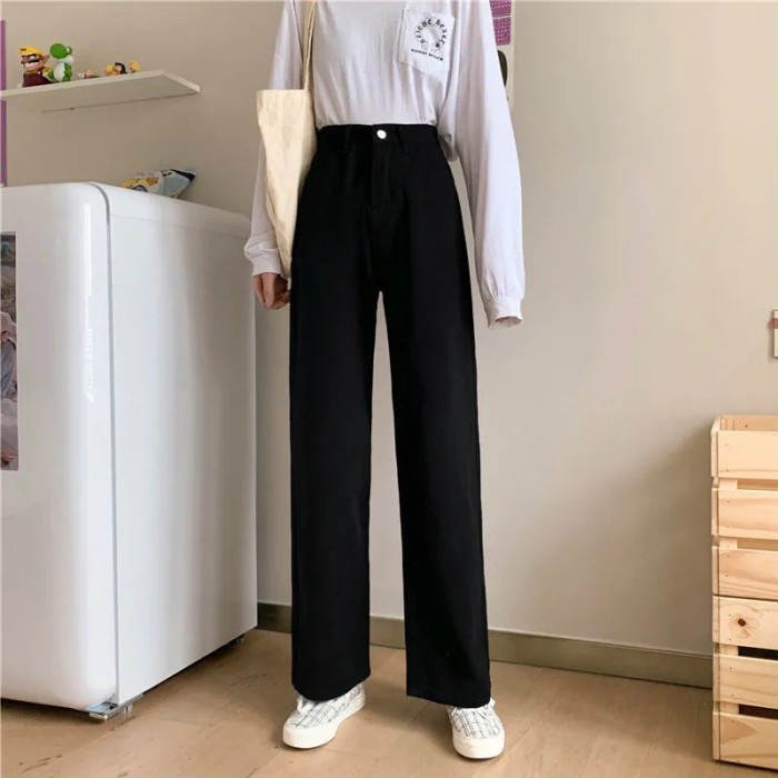 Celana Culotte Kulot Wanita - Celana Wanita Kulot JEANS-2 Highwaist - Korean Long Pants