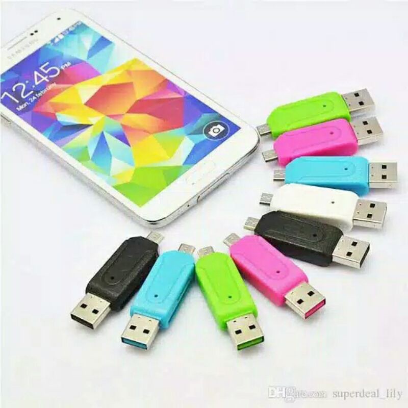 Card Reader OTG 2in1 USB + Micro / USB Transfer Data HP 2 SLOT