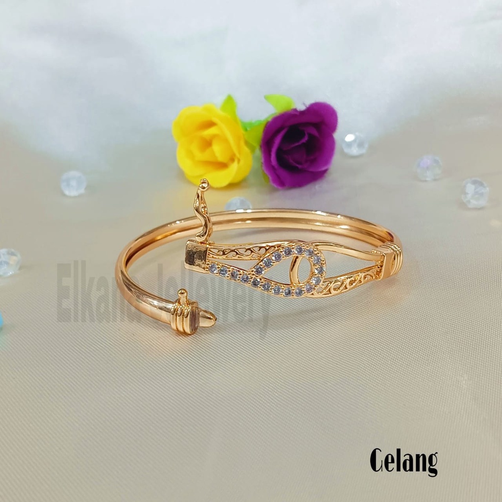 SET LOGO BANGLE BULAT BANGKOK  PERHIASAN ANTI KARAT&amp;ANTI LUNTUR