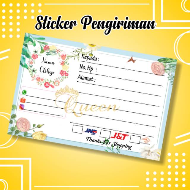 

LABEL STIKER PENGIRIMAN OLSHOP