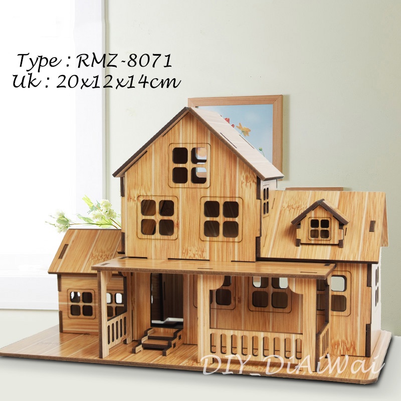 Puzzle 3D DIY Warm House mainan puzzle edukasi anak