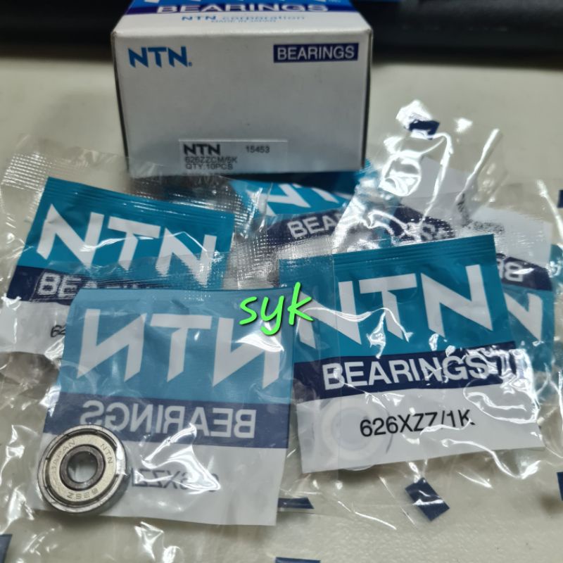 BEARING 626 ZZ NTN TUTUP BESI