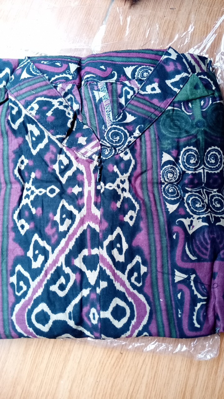 Baju Gamis Batik Wanita - Baju Batik Gamis Allsize Jumbo Model Terbaru Mix Embos Modern Syari 027