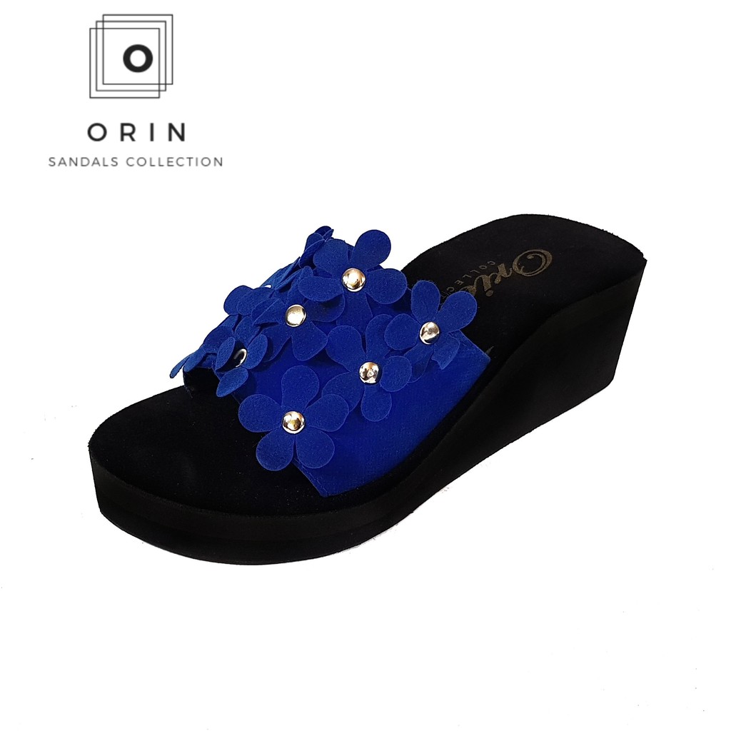 ORIN - Wedges Slop Anggrek / Sandal Kokop Bunga