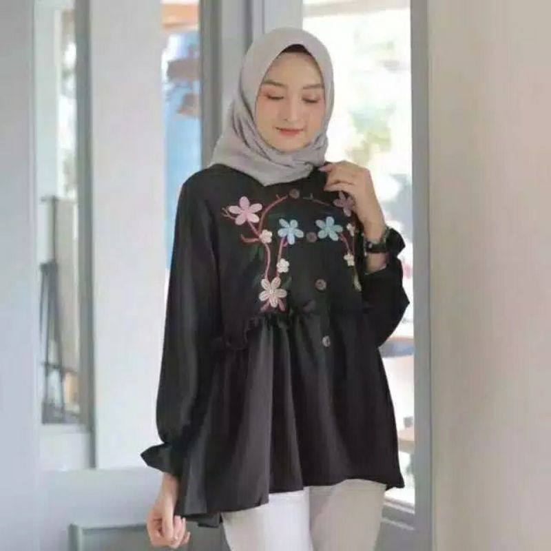 SEAN BLOES BORDIR/ATASAN WANITA / BLOUSE BORDIR MUSLIMAH