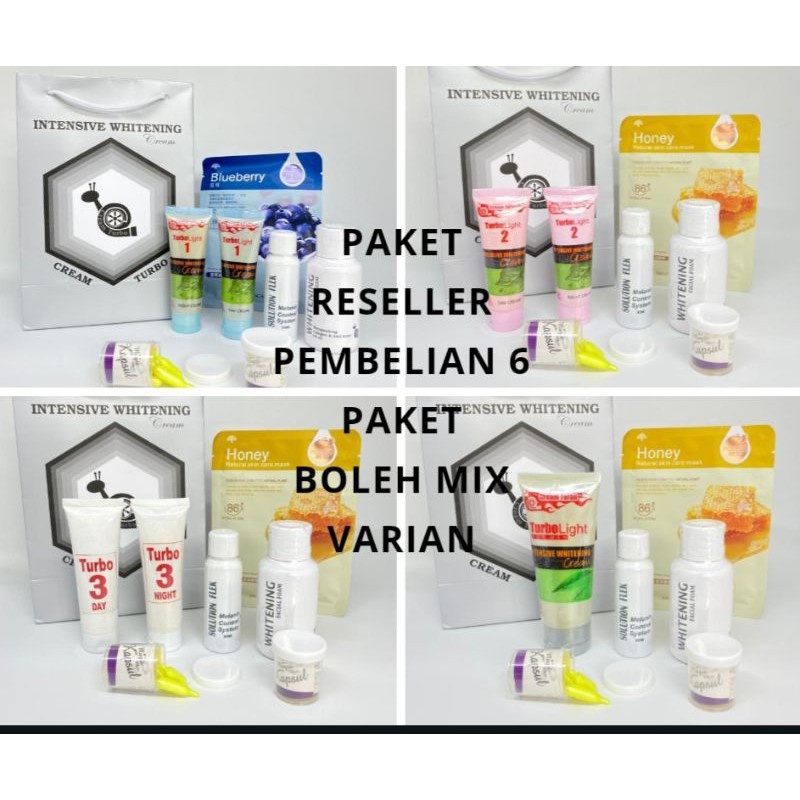 Cream turbo isi 6 paket free 5magic white+masker setiap paket