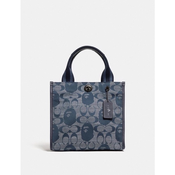 Bape X Coach Tote 22 In Signature Chambray