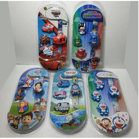 JAM TANGAN ANAK DIGITAL 4 IN 1 CHARACTER KARTUN KARET