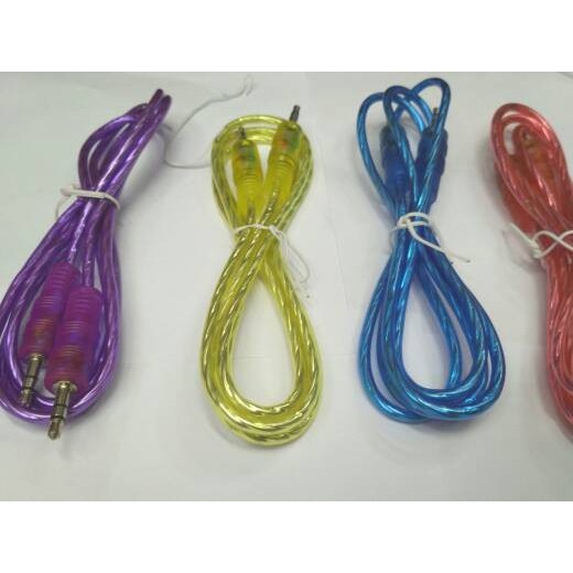 KABEL AUX KABEL SPEAKER AKTIF 1X1 TRANSPARAN KABEL AUDIO