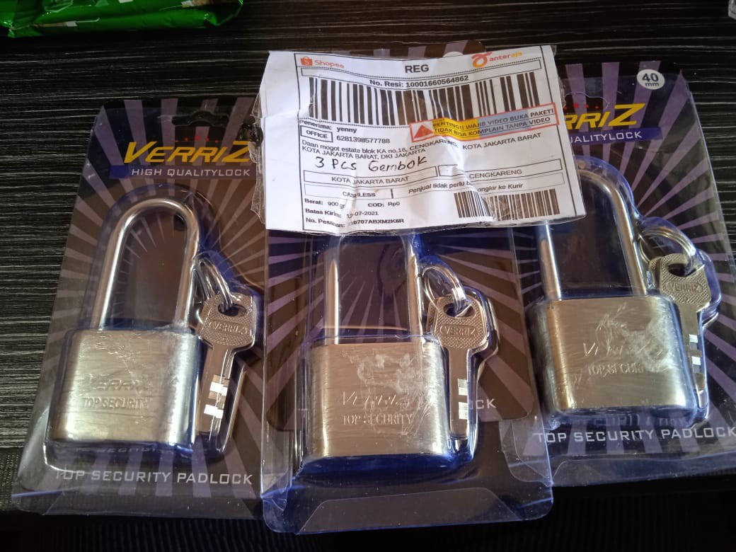 Gembok 40l 40 L Mm Pintu Pagar Rumah Kamar Toko Gerbang 40mm Leher Panjang Serba Guna Serbaguna